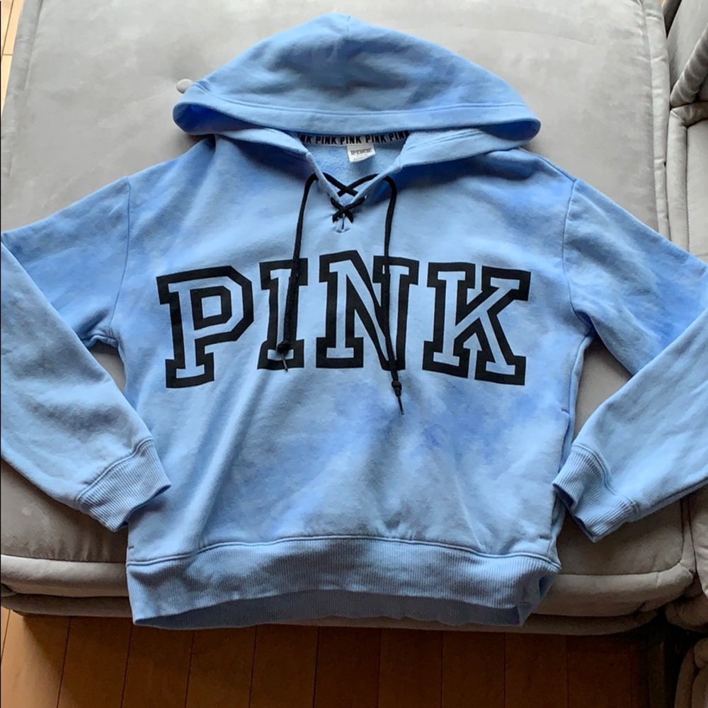 PINK blue hoodie